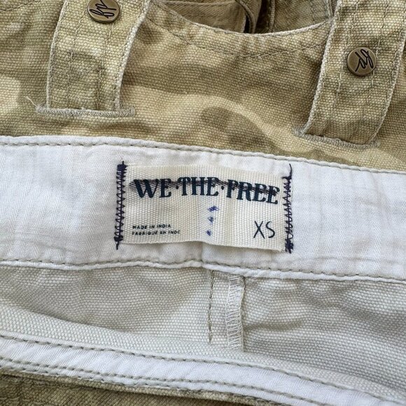New Free People We The Free Way It Goes Camo Harem Overalls Green - Picture 10 of 12